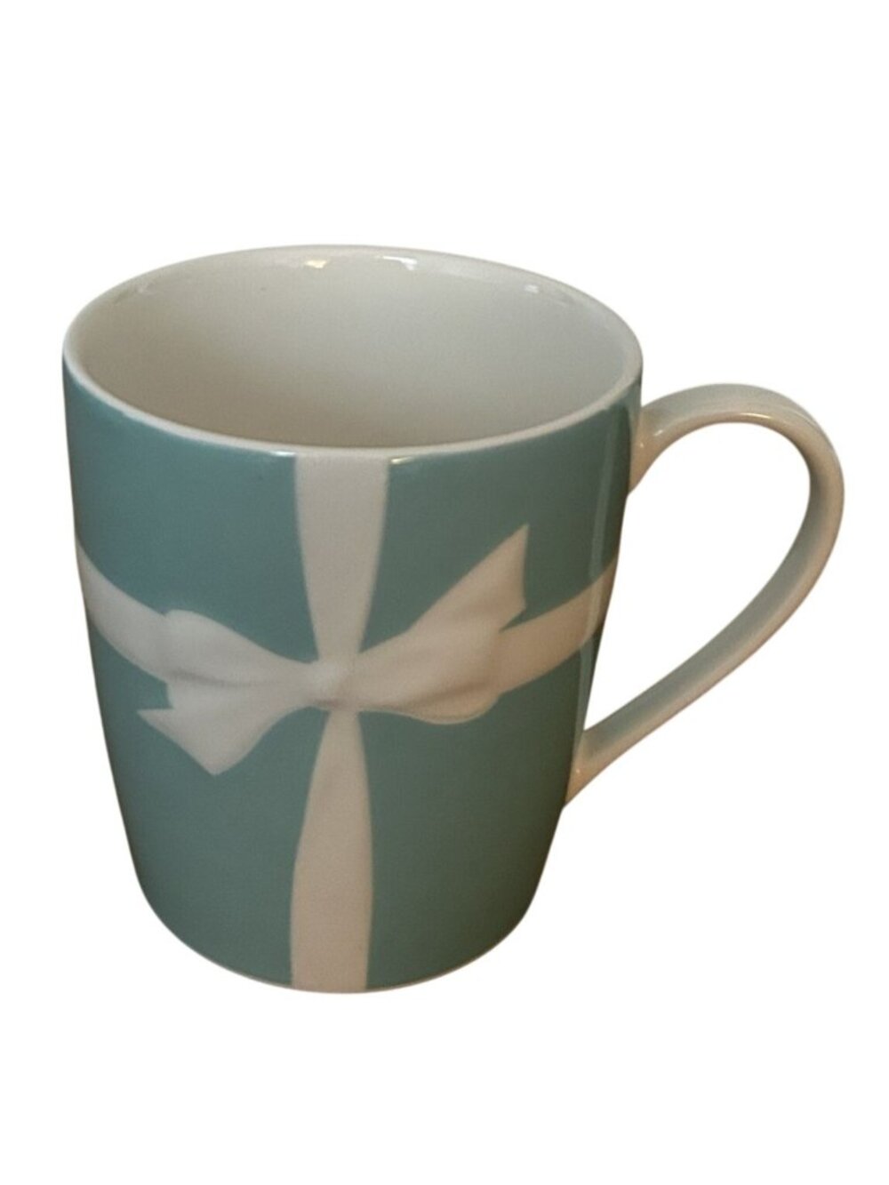 Tiffany & Co Blue Bow Ribbon Mug 3.5" Made In Japan Porcelain Cup